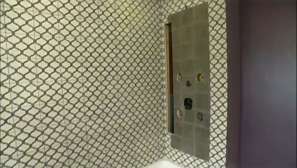 Cement tile shower wall on DIY TV