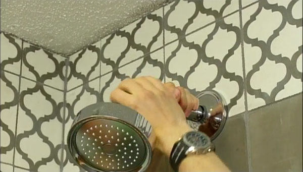 diy and hgtv bathroom make over show with cement tile