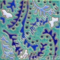 Multi-color enameled tiles