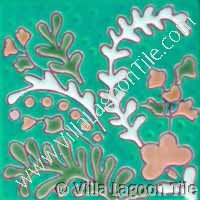 green and orange tiles