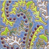 Purple and lime green tiles