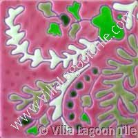 Aqua and lime tile
