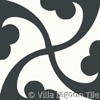 Black and white original mission tile