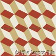 Grey and white cement tile floor like elle decor