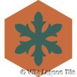 Hex encaustic cement tile in flower design