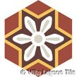 Hexagonal floor tile old world