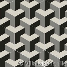 Escher style encaustic tile