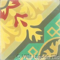 Fancy colorful floor tile