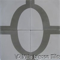 Araceli oval pattern cement tile similar to popham tile