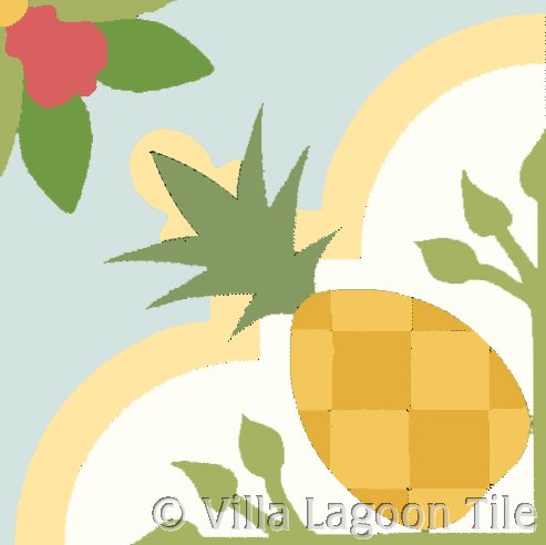 Pineapple cement tile