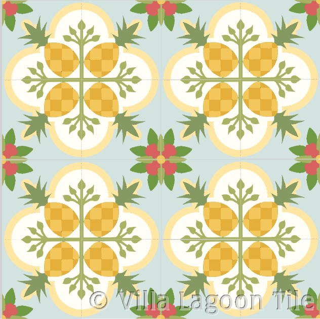 Pineapple tile floor