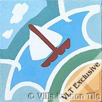 Sunny day sailboat tile