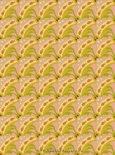 Pescado Coral Non-Rotated Tile Floor Pattern