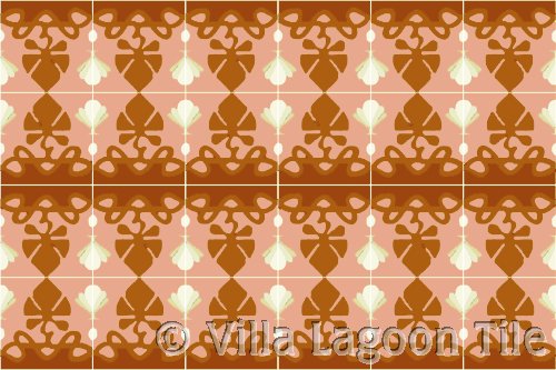 terra cotta red striped floor