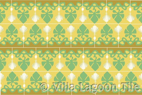 offset stripe tile floor cement tile