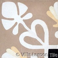 Foilage antique cement tile border