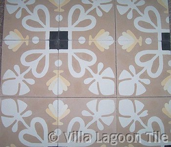 Foliage Corner Antique Cement Tile