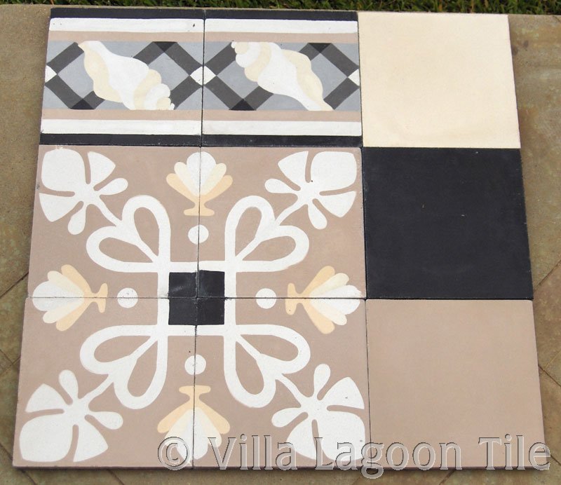 Foliage Border with Solid color tiles