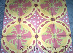 Pescado Coral cement tile strike-offs