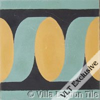 Cement tilemosaic border