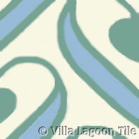 Surf Tile in Aqua