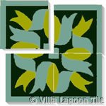 caribbean ribbon tile square