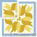 ribbon corner tile square
