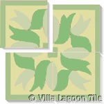 green encaustic tile square