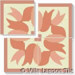 ribbon corner tile square