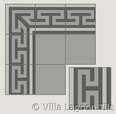 Bordered tile floor