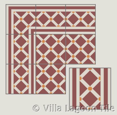 Encaustic floor tile for Europe