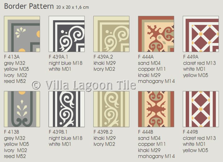 Cement tile borders for quick shipping