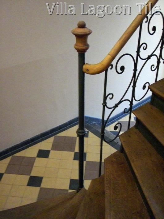 Mosaic tile staircase floor for the UK