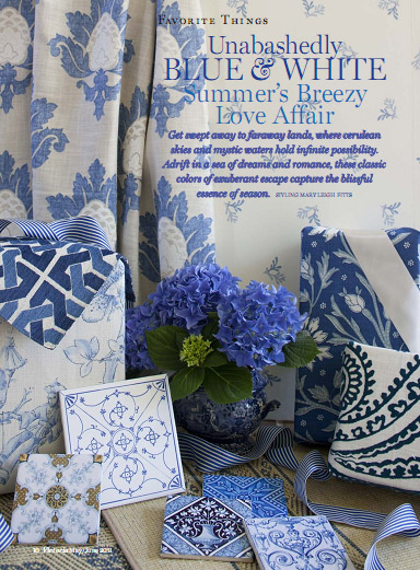 Victoria Magazine Blue and White Issue Ceramic tiles