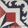 Antique cement tile reproduction on ceramic