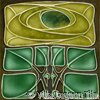 Mackintosh style tubelined tile