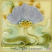 soft pastel art nouveau tile