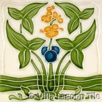 arrow root art nouveau tile