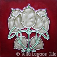 Vegatation plant antique tile