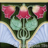 continuous border Art Nouveau Tile