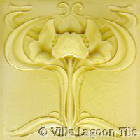 Tile Heaven Yellow Art Nouveau Tile