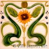 Floral victorian tile