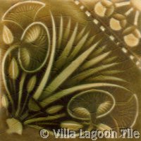 Amber relief Art Nouveau Tile