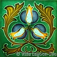 Floral art tile