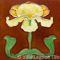 Tube lined art tile