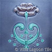 Floral art tile