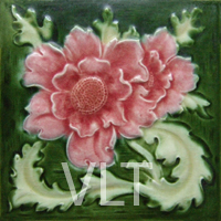 Floral art tiles