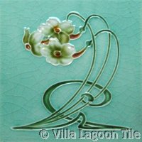 Delicate floral accent tile
