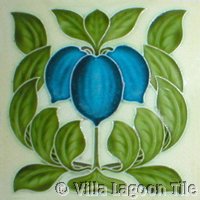 Blue flower tiles