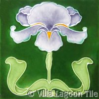 Stylized Iris Tile Design